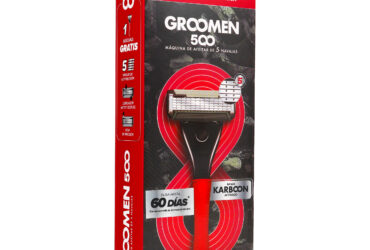 MAQ.AFEITAR GROOMEN 500 + 2CARTUCHOS(SF)