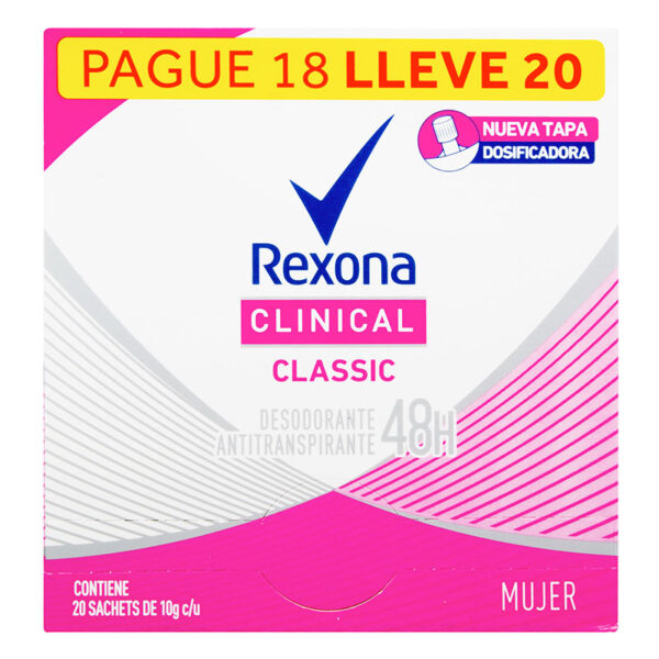 DTE.REXONA CLIN.WOM SOBR.10G PAG 18LL.20