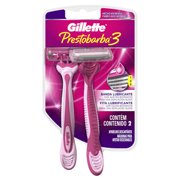 MAQ.PRESTOBARBA 3 MUJER 2 UDS