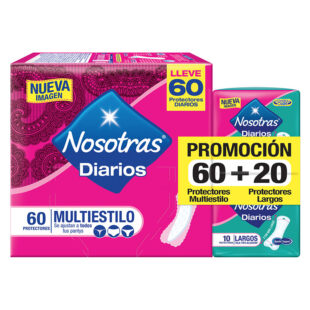 PROT.NOSOTRAS DIARIOS MULTI.60UDS+20 PRO