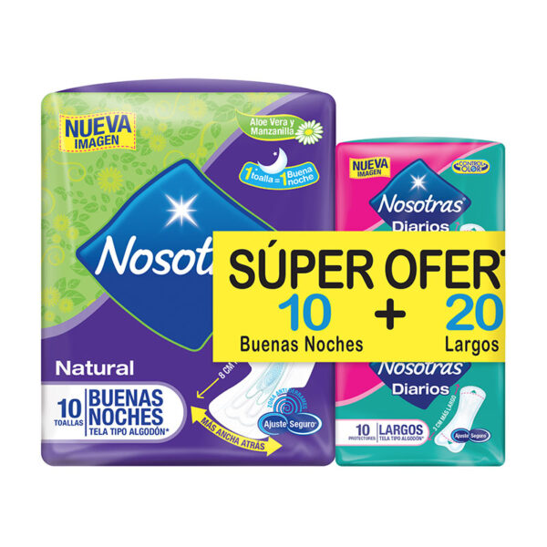 TOA.NOSOTRAS B.NOCHES 10UDS+PRO.LAR.20UN
