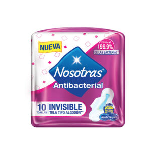 TOA.NOSOTRAS INVIS.ANTIBACTERIAL 10 UDS