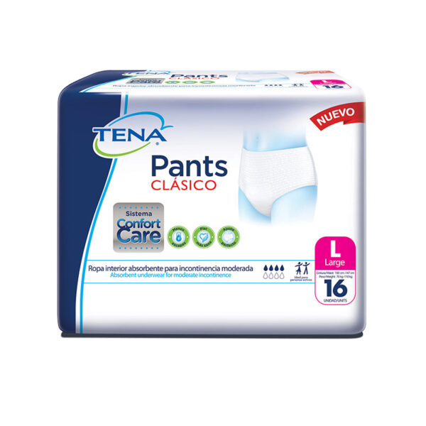 TENA PANTS CLASICO LARGE  16 UND