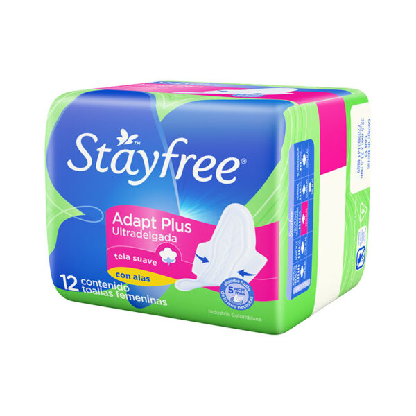 2 TOA.STAYFREE ADAPT PLUS 12UDS S.PACK
