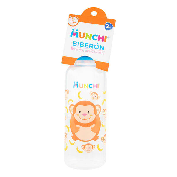 BIBERON MUNCHI BOCA ANGOSTA CLASICO 8 OZ