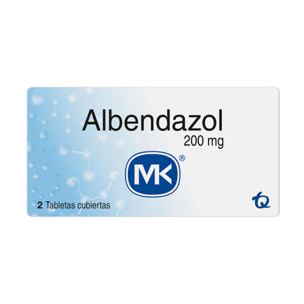 ALBENDAZOL 200 MG 2 TABLETAS MK