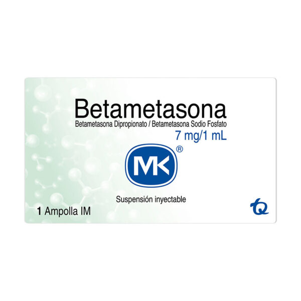 BETAMETASONA 7 MG 1 ML AMPOLLA MK