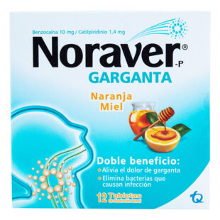 NORAVER NARANJA MIEL 12 PASTILLAS