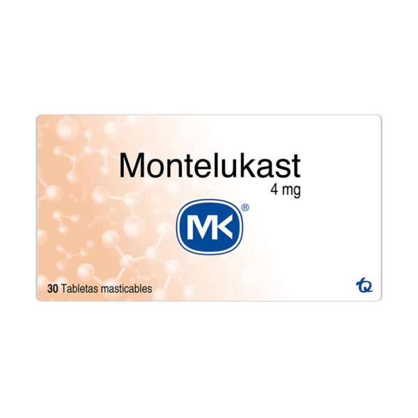 MONTELUKAST 4 MG 30 TABLETAS MK