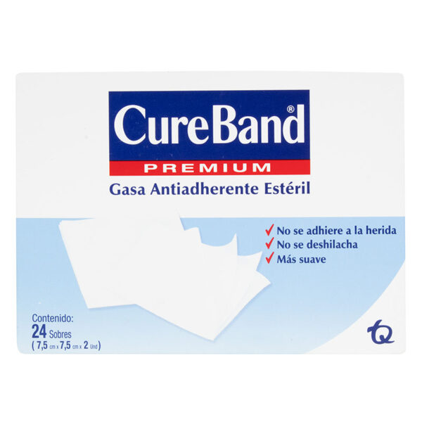 GASA CURE BAND ESTERIL 7.5X7.5 PLEG 24 U
