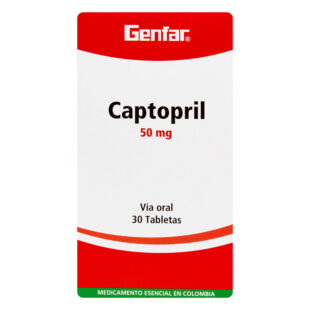 CAPTOPRIL 50 MG 30 TABLETAS GF
