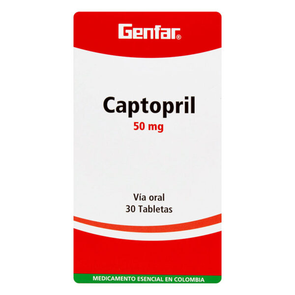 CAPTOPRIL 50 MG 30 TABLETAS GF