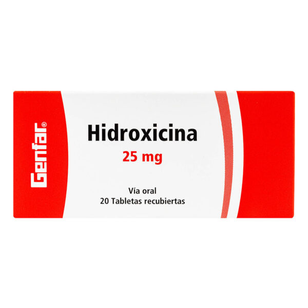 HIDROXICINA 25 MG 20 TABLETAS GF