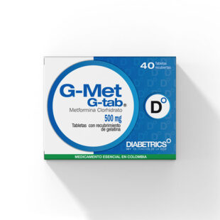 G MET TABS 500 MG 40 TABLETAS