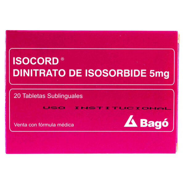 ISOCORD SUBLING 5 MG 20 TABLETAS