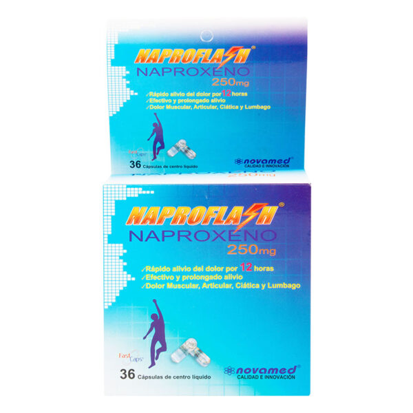 NAPROFLASH 250 MG 36 CAPSULAS