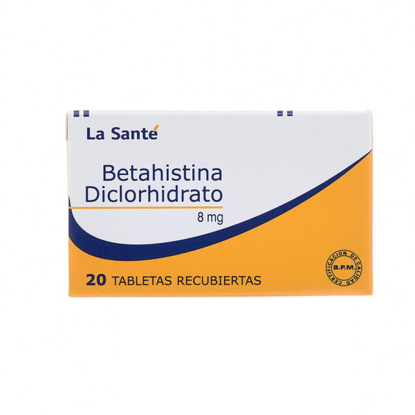 BETAHISTINA 8 MG 20 TABLETAS LS