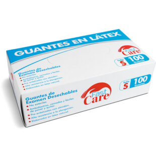 GUANTE FAST CARE LATEX T.S 100 UDS ICOM