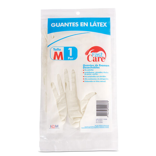 GUANTE FAST CARE LATEX T.M 12 PARES ICOM