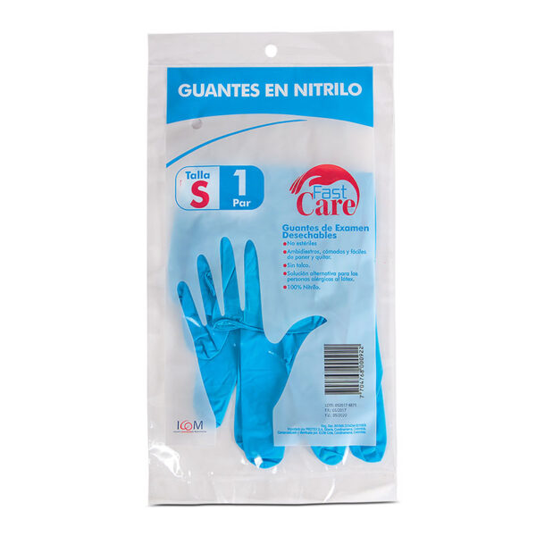 GUANTE FAST CARE NITRI.AZUL T.S 12PAR.IC