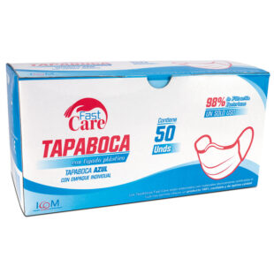 TAPABOCA FAST CARE AZUL E.I 50 UDS  ICOM