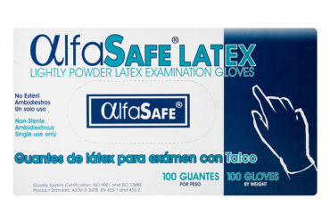 GUANTE EXAMEN ALFA LATEX 100 UDS M