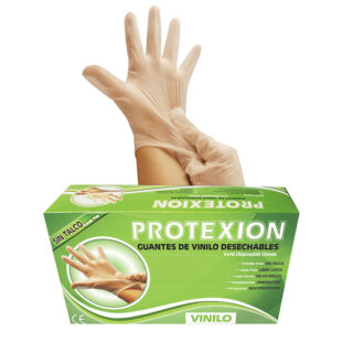 GUANTE EXAMEN VINILO PROTEX T.S 100 UDS
