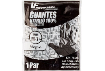 GUANTE NITRILO NEGRO T.M 2 UND INVERFARM