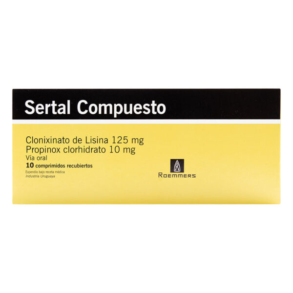 SERTAL COMPUESTO 10 MG 10 TABLETAS