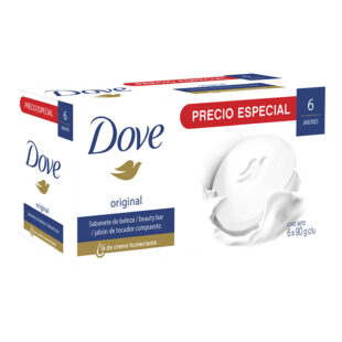 6 JAB.DOVE BLANCO 90 GR PG MENOS LL.MAS