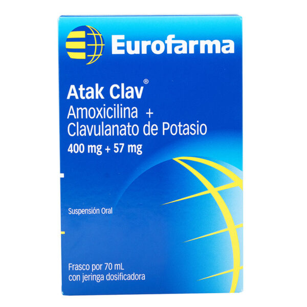 ATAK CLAV 400/57 MG FCO X 70 ML(3%+)